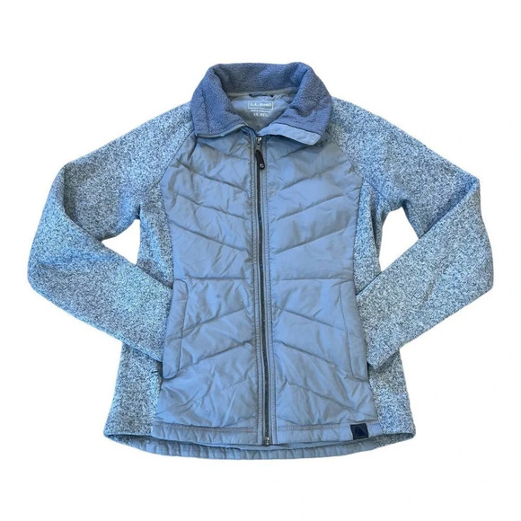 Women’s L.L. Bean Sweater Fleece Down Jacket - Picture 1 of 5